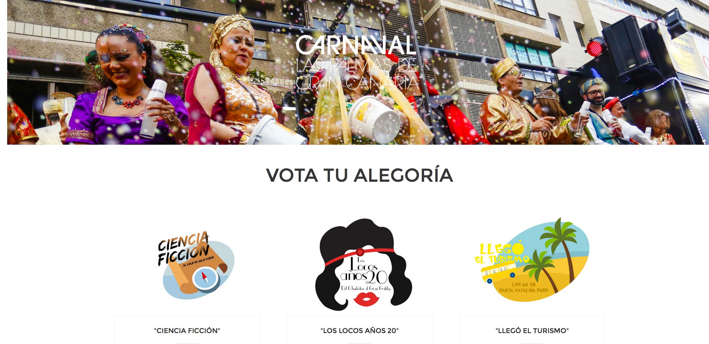 La web en donde puedes votar por la alegoría del Carnaval suma 3.808 votos en 72 horas