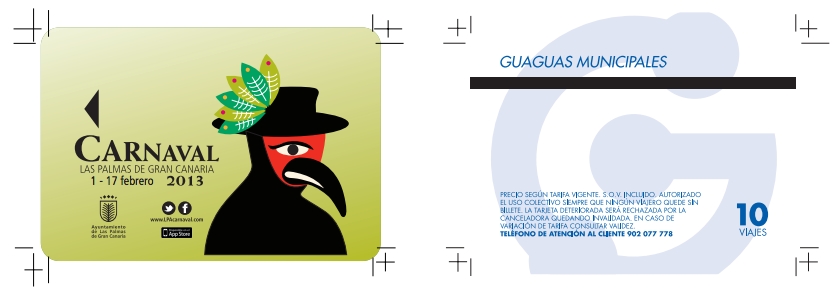 100.000 Bonos de Guaguas Municipales llevarán la imagen del Carnaval del Gran Baile de Máscaras