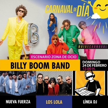 Horarios de actuaciones musicales del primer fin de semana de Carnaval de día 