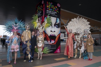 La madrileña plaza de Castilla, escaparate del Carnaval de Las Palmas de Gran Canaria