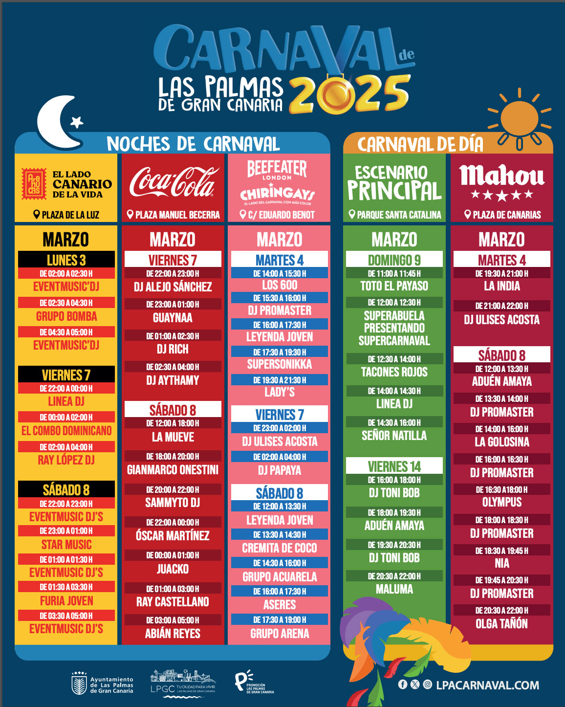 Calendario carnaval las palmas 2025 5